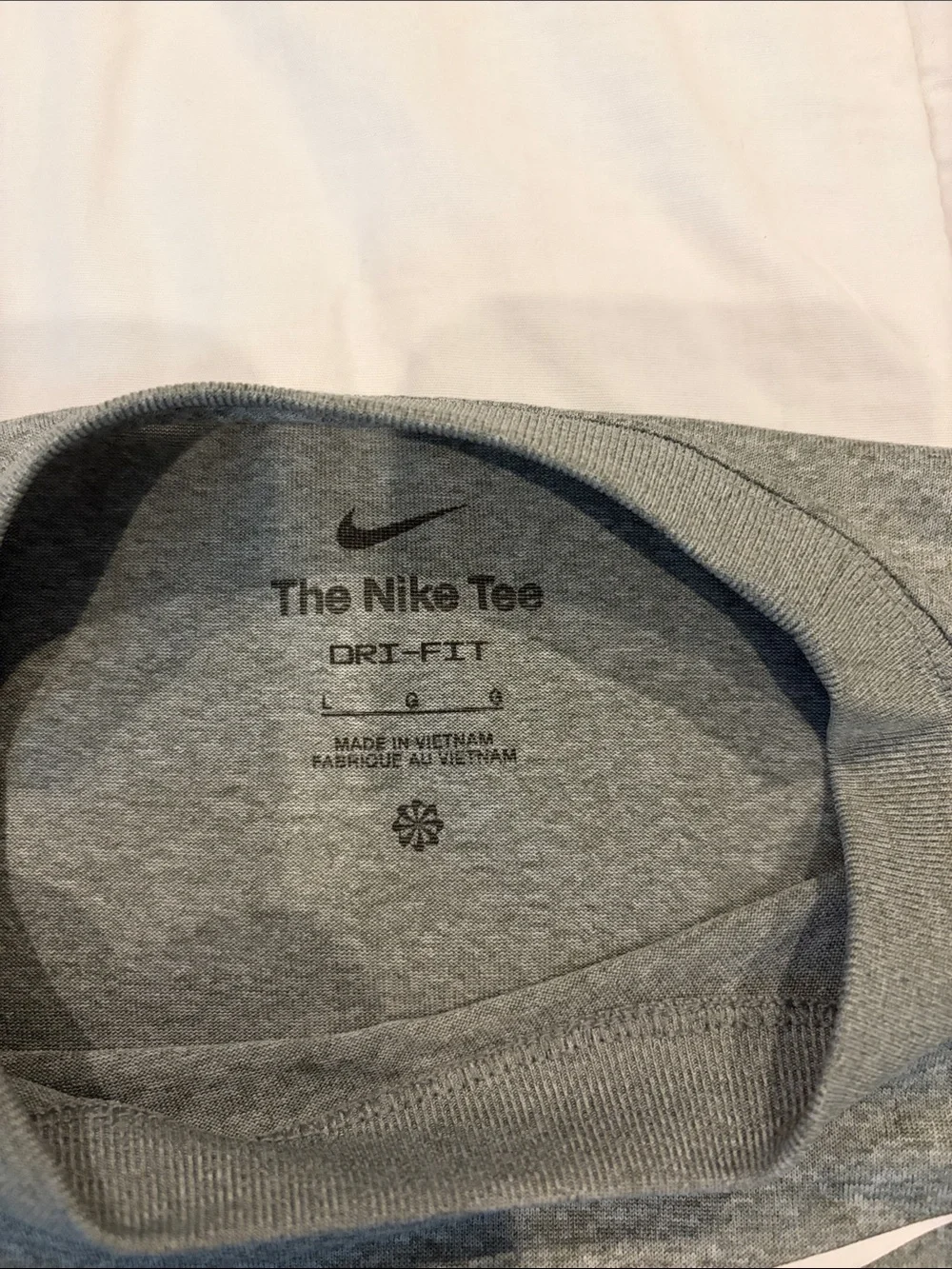 Nike Heather Gray Short Sleeve Tee with White Swoosh